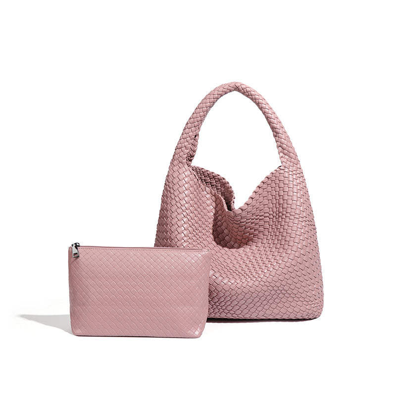 Olive Woven Hobo Bag with Matching Pouch – VIRELLE