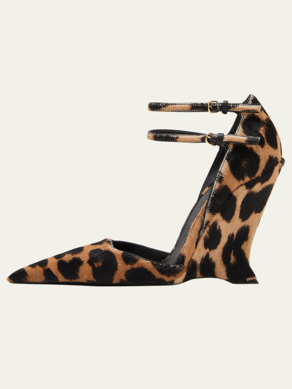 Patent Leather Double-Strap Wedge Heels – TANGERINE