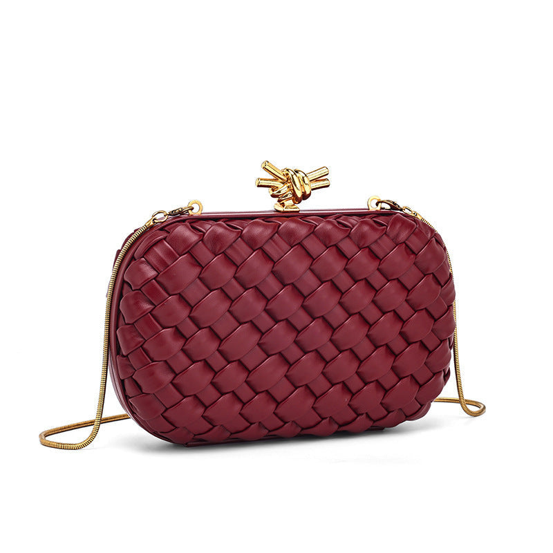 Metallic Woven Clutch Chain Bag – ORLÉANA