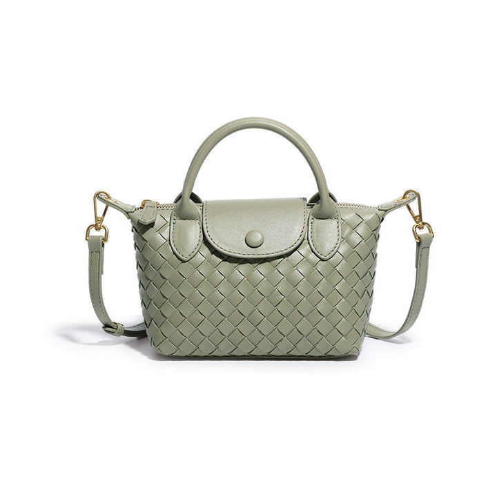 Mini Woven Crossbody Tote – BORDEAUX