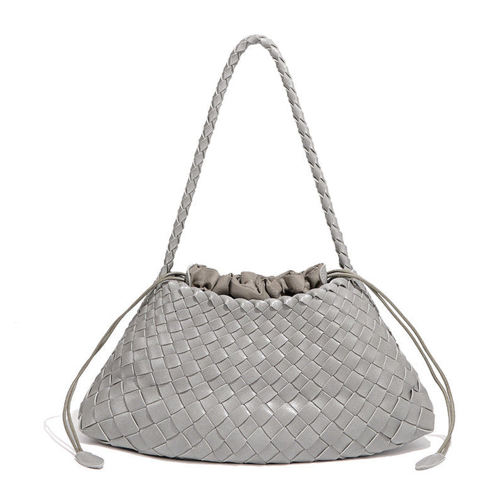 Emerald Woven Drawstring Shoulder Bag – SERALINE