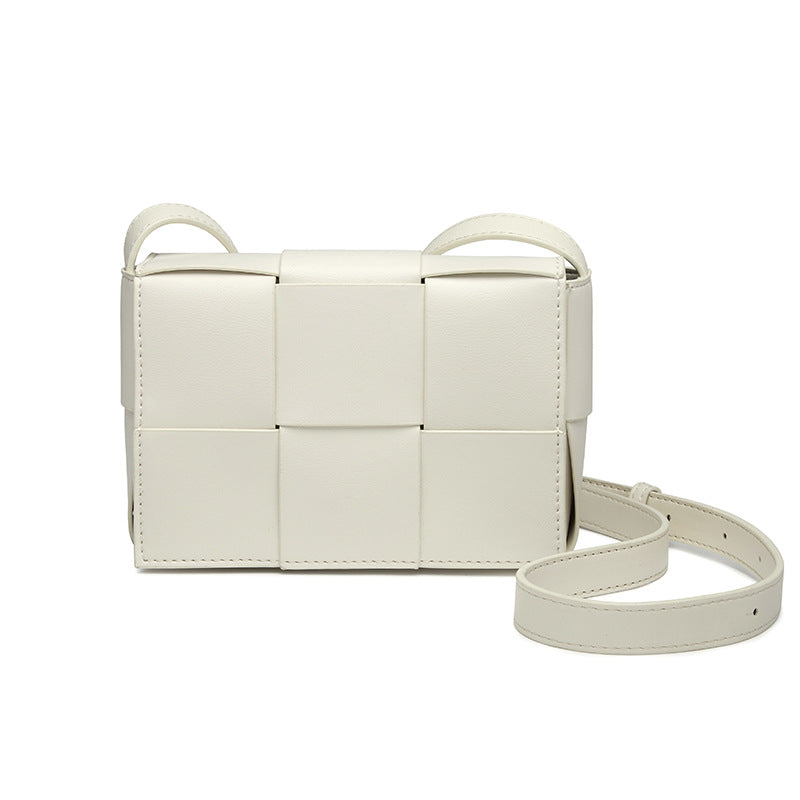 Minimalist Woven Leather Crossbody Bag – CUBE