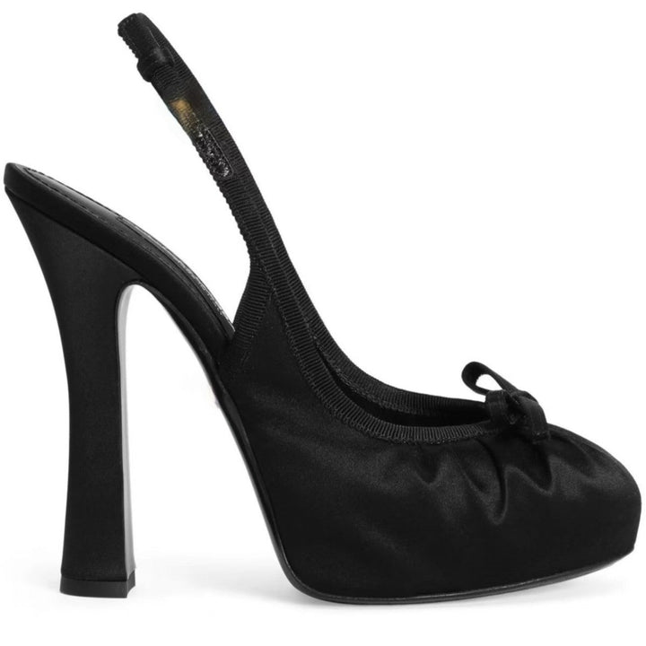 Champagne Satin Slingback Heels – Ballet