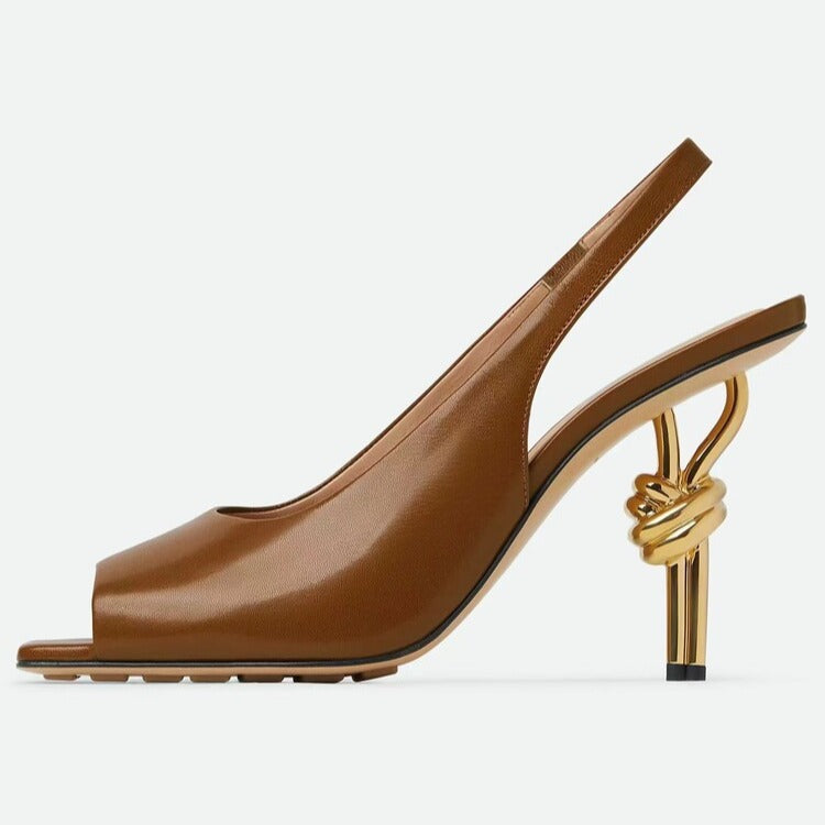 Patent Leather Cross-Strap Stiletto Heels – ROUGE