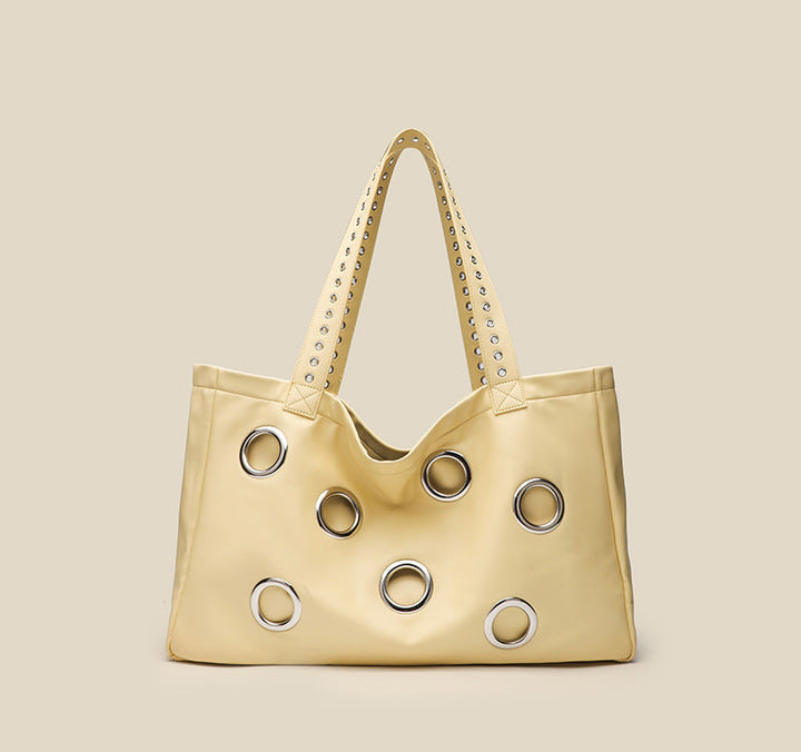 Studded Soft Tote Bag - ÉLUNOR