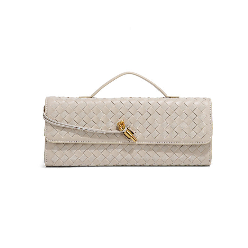 Woven Leather Clutch Bag – BORDEAUX