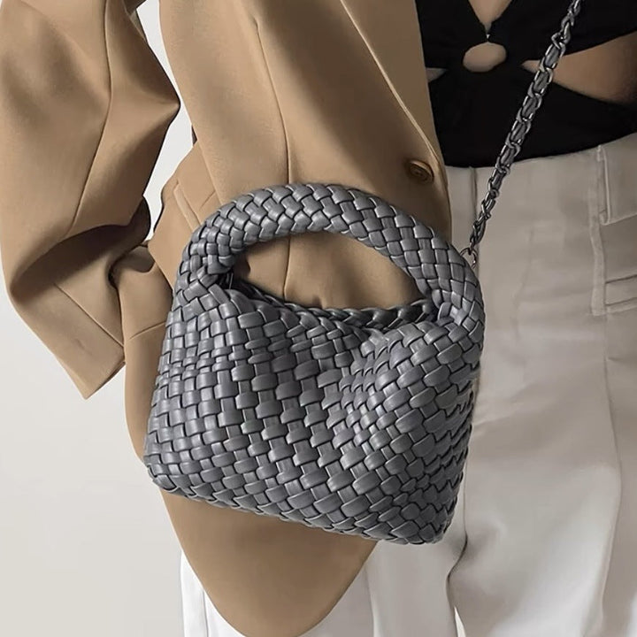 woven handbag set with detachable pouch - Wirfu