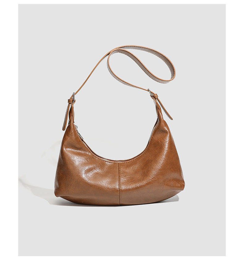 Leather Hobo Shoulder Bag – SIENNA
