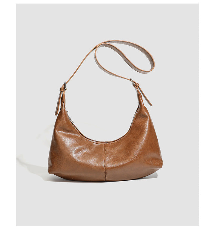 Leather Hobo Shoulder Bag – SIENNA