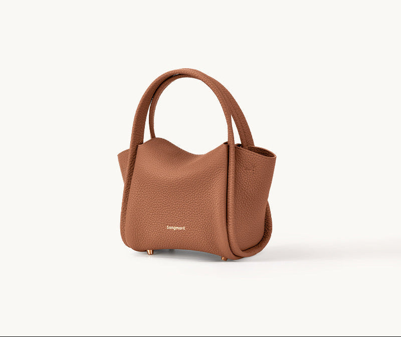 Mini Yellow Pebbled Leather Tote Bag – Songmont