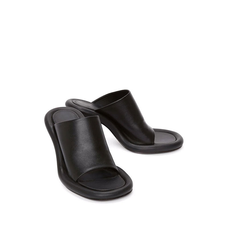 Colorblock Sculpted Heel Mule Sandals – CANDY