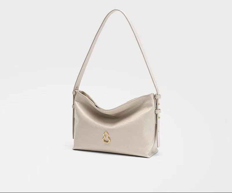 Soft Taupe Slouchy Shoulder Bag – CELÉSTE