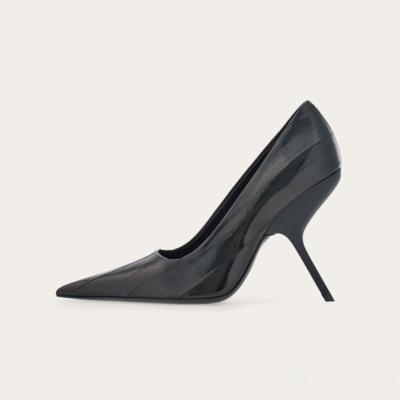 Pointed Toe Sculpted Stiletto Pumps – SCARLET