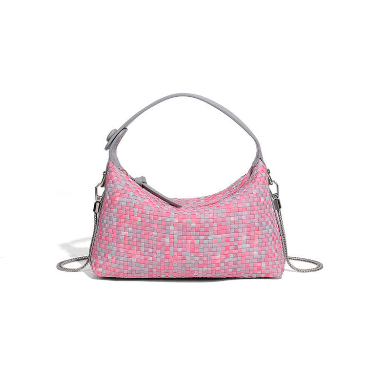Woven Denim Shoulder Bag – AZURE