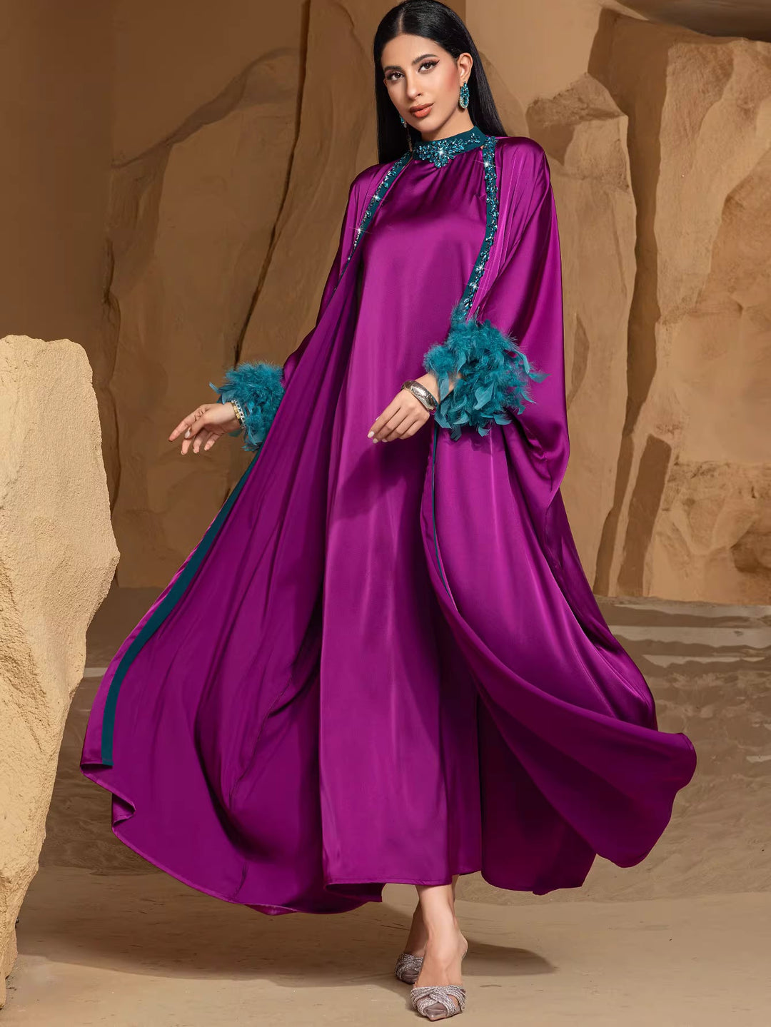Long Sleeve Maxi Dress with Relaxed Fit – TAMER