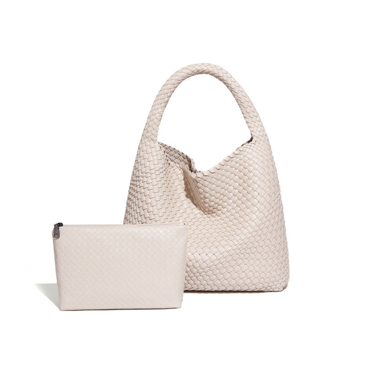 Olive Woven Hobo Bag with Matching Pouch – VIRELLE