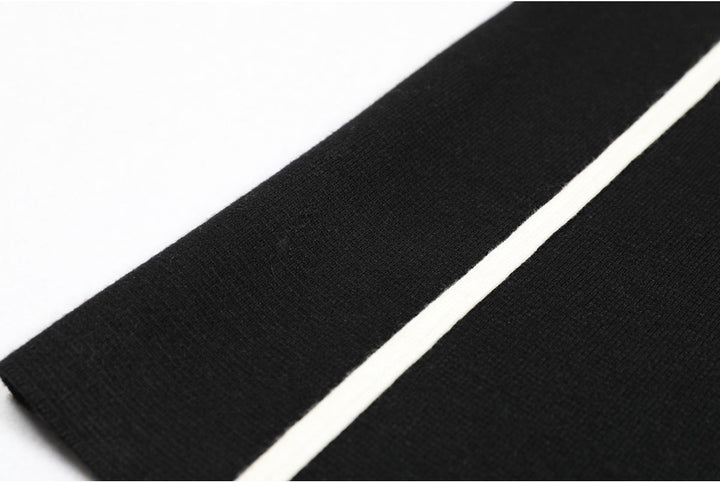 long sleeve tailored suit with contrast piping - ODD- DORRAZLI