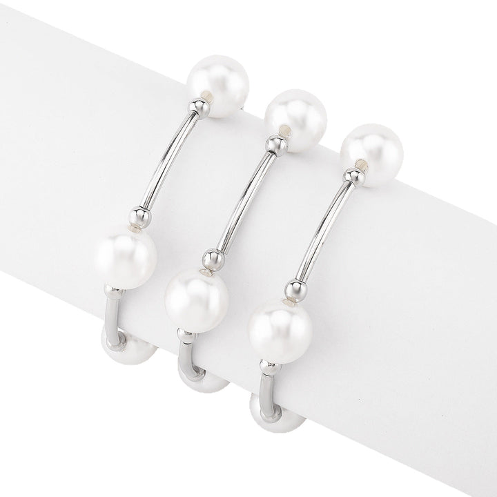spiral cuff bracelet with oversized pearls – NOIRÉLLE