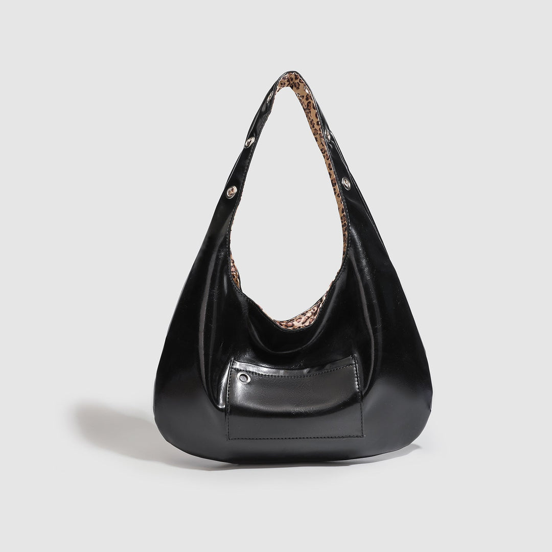 Minimalist Leather Hobo Bag - Urban