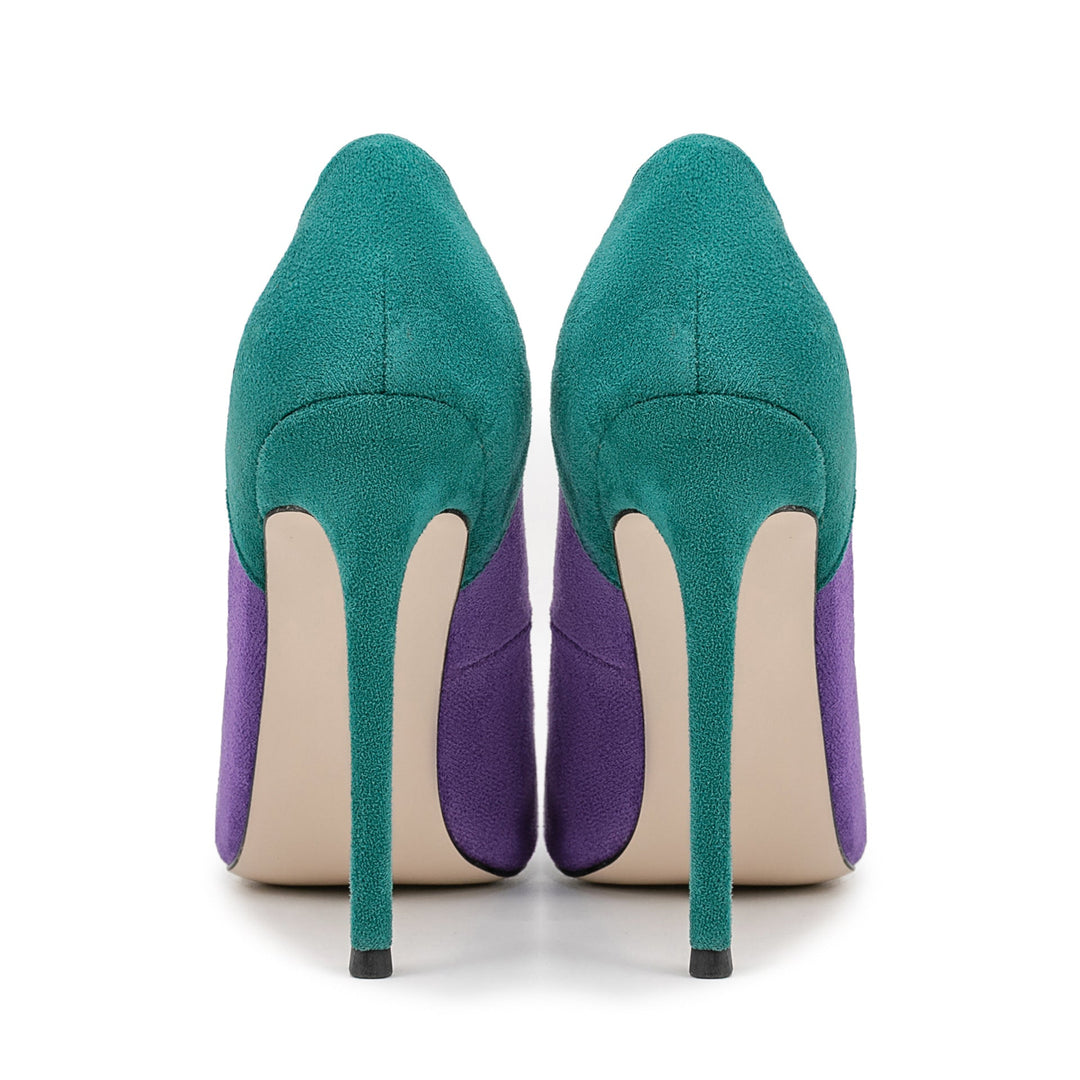 Fuchsia Suede Stiletto Pumps – Royal