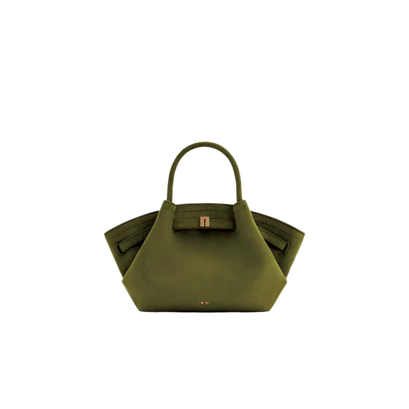 structured mini tote bag with folded side panels – VERA