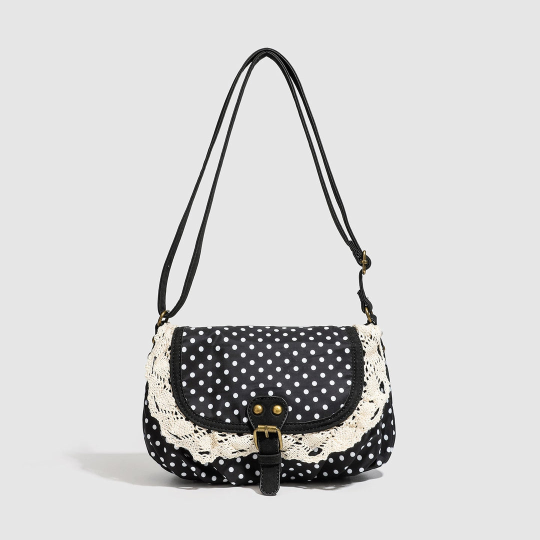 Vintage Polka Dot Crossbody Bag - Sweet