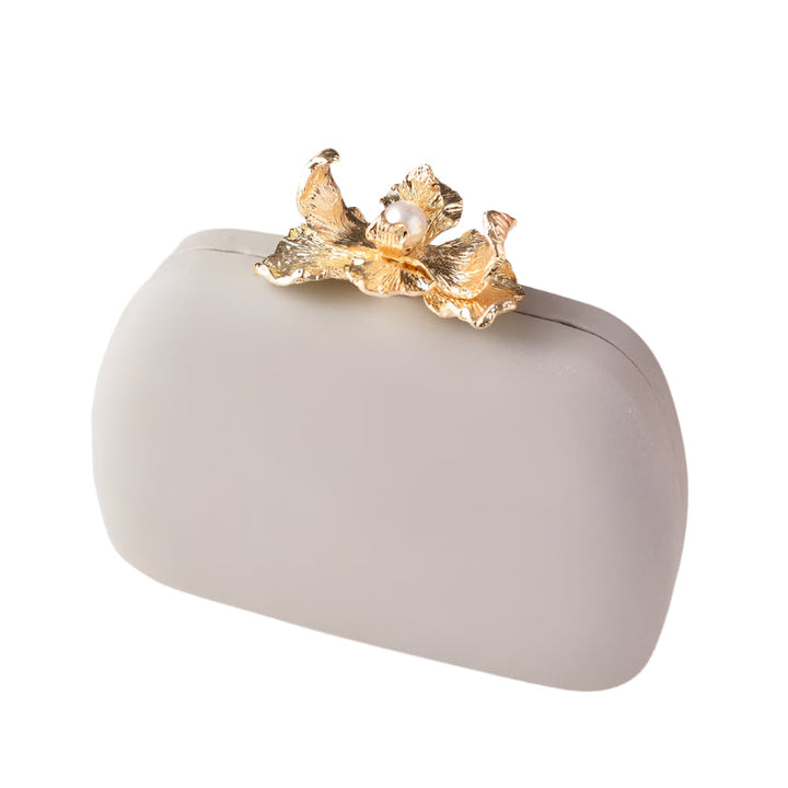 Velvet Box Clutch with Gold Orchid Clasp – LUNIE