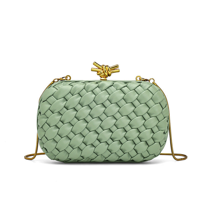 Metallic Woven Clutch Chain Bag – ORLÉANA