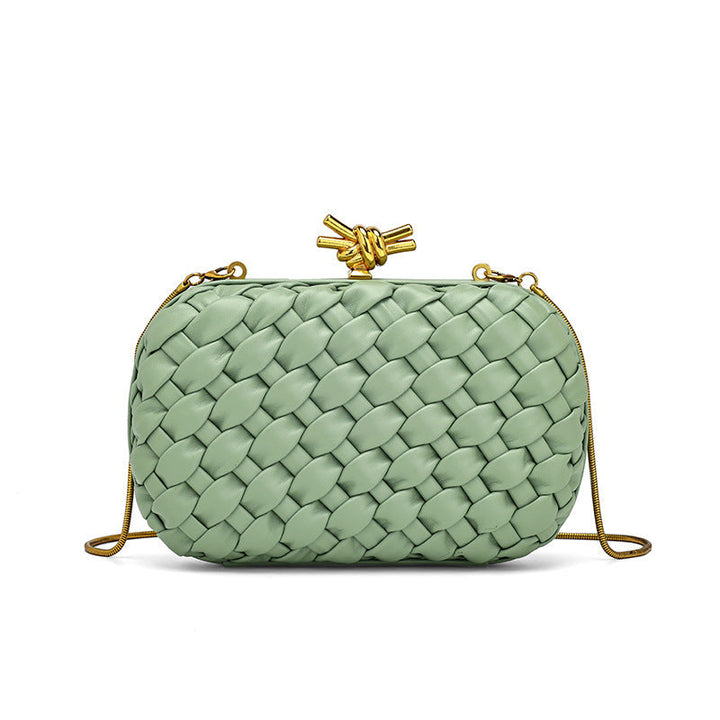 Metallic Woven Clutch Chain Bag – ORLÉANA