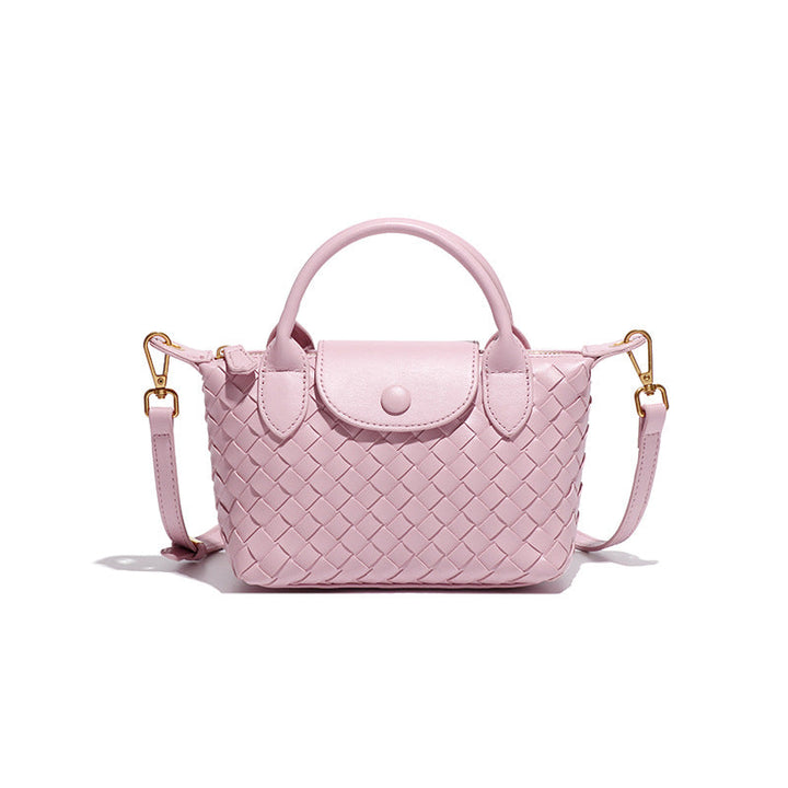 Mini Woven Crossbody Tote – BORDEAUX