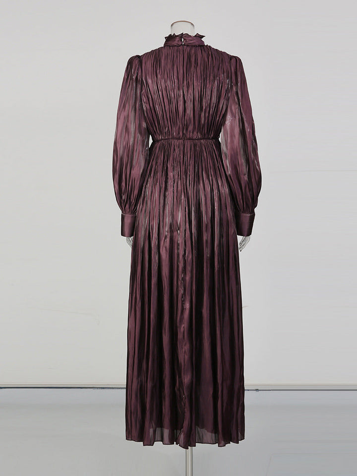 draped cross-front chiffon maxi dress with neck tie – AMARIS