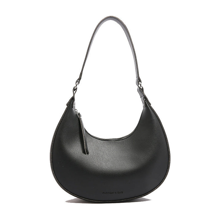 smooth crescent shoulder bag with adjustable strap – LUMINA