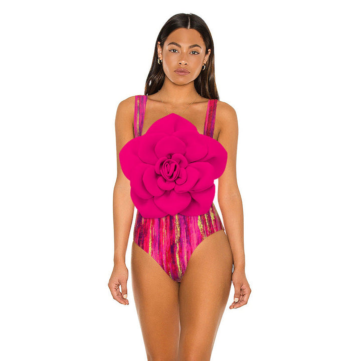 sleeveless 3D floral bodysuit with asymmetric ruffle maxi skirt – NOIR