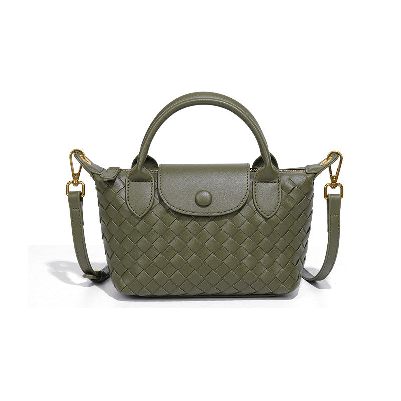 Mini Woven Crossbody Tote – BORDEAUX