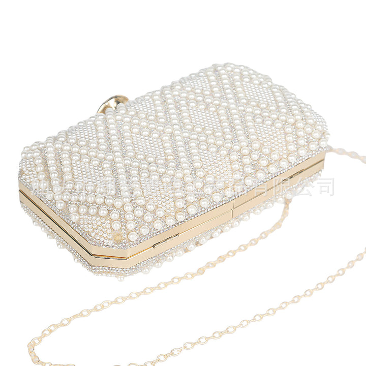 Pearl Embellished Clutch Bag - Luxe