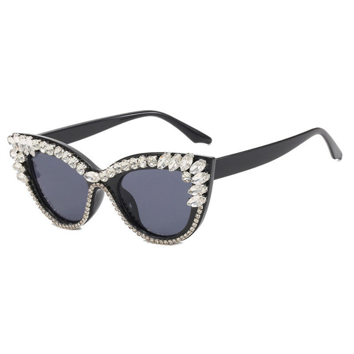 Ruby Crystal Cat-Eye Sunglasses – GLAMÉ