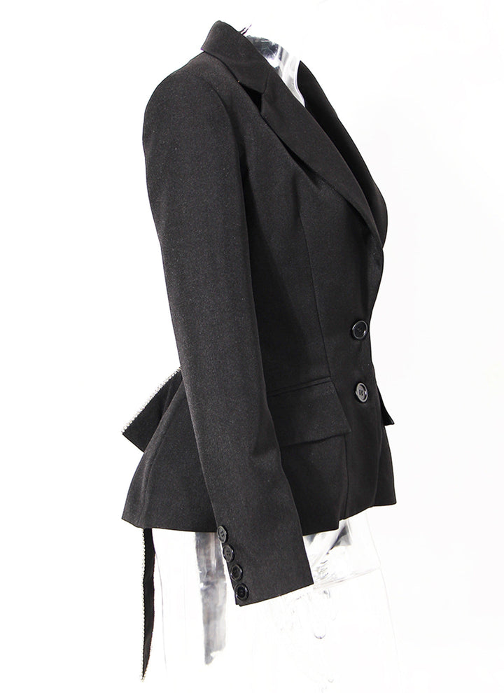 Tailored blazer with criss-cross detail - Lujiny
