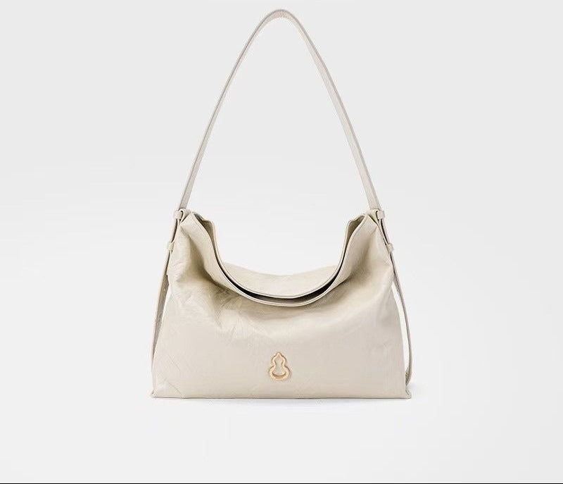 Soft Taupe Slouchy Shoulder Bag – CELÉSTE