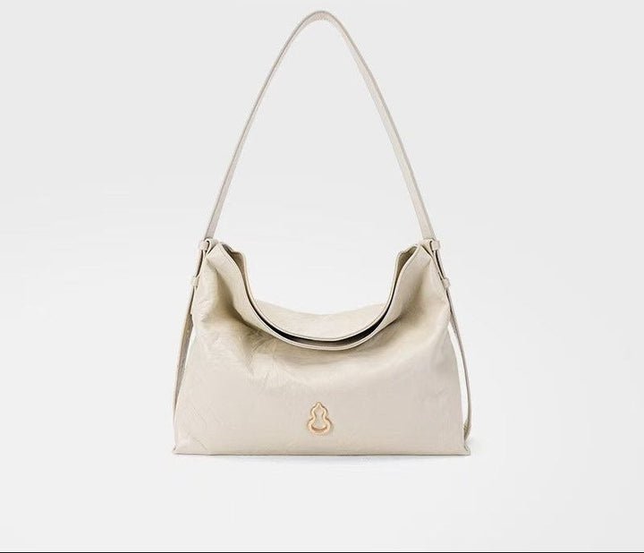 Soft Taupe Slouchy Shoulder Bag – CELÉSTE