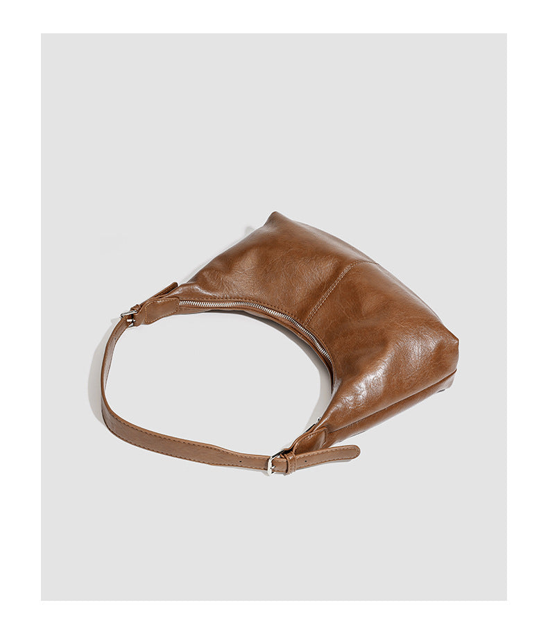 Leather Hobo Shoulder Bag – SIENNA