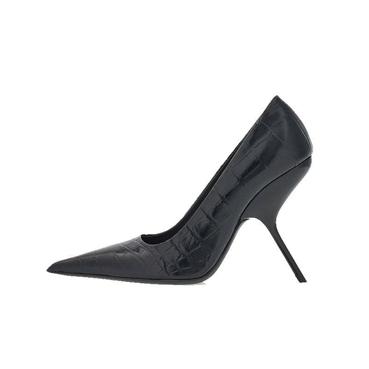 Pointed Toe Sculpted Stiletto Pumps – SCARLET