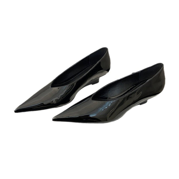 pointed patent slingback heels - LQNA