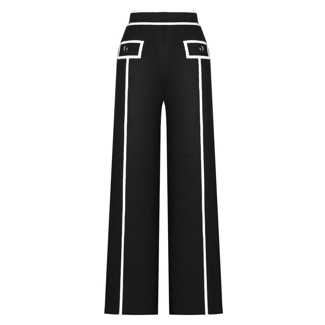 long sleeve tailored suit with contrast piping - ODD- DORRAZLI