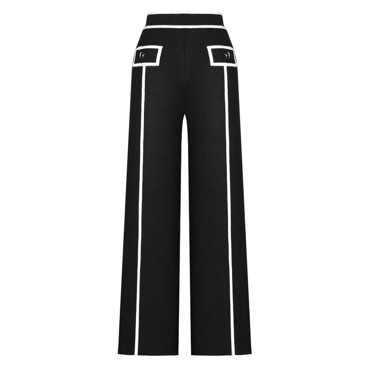 long sleeve tailored suit with contrast piping - DORRAZLI