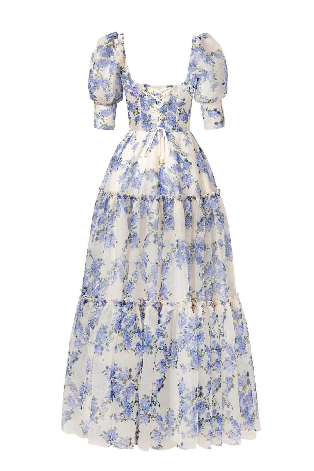 Off-Shoulder Floral Organza Maxi Dress - FLORÉA
