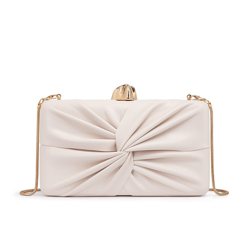 Silver Ruched Evening Clutch Bag – ÉTOILÉA