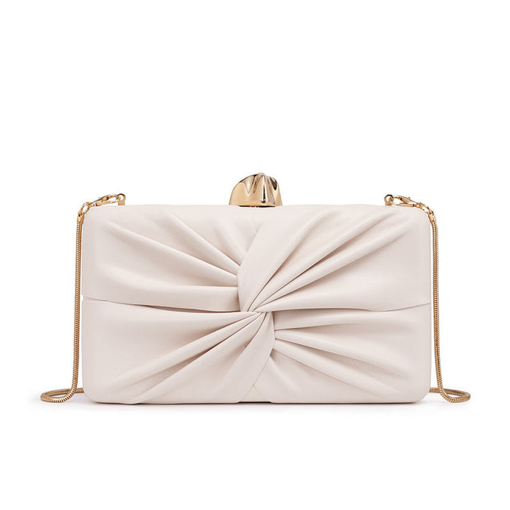Silver Ruched Evening Clutch Bag – ÉTOILÉA