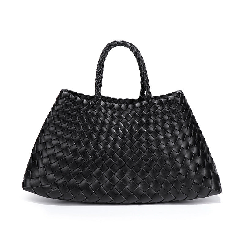 Oversized Woven Handbag – AZURE