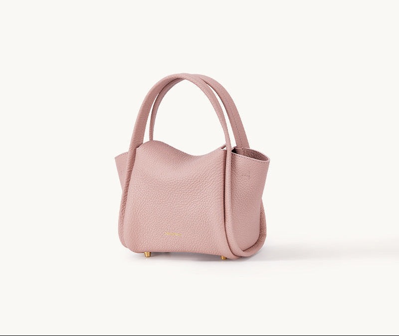 Mini Yellow Pebbled Leather Tote Bag – Songmont