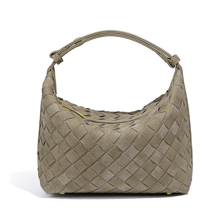 Chocolate Woven Hobo Shoulder Bag – MONETTA